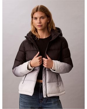 Calvin Klein Ombre Slim Stretch Puffer Jacket - Brown