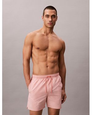 Calvin Klein Medium Drawstring Swim Shorts - Pink