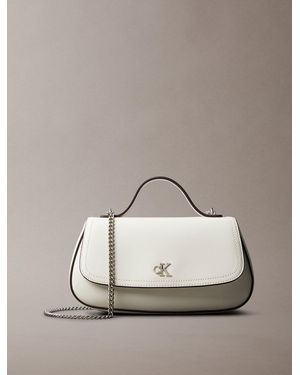 Calvin Klein Monogram Logo Hardware Tote Bag - White