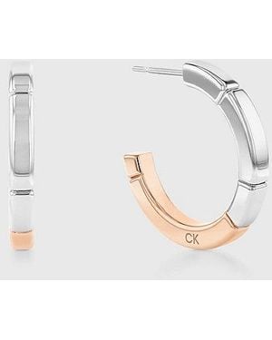 Calvin Klein Pendientes de dos tonos - Multicolor