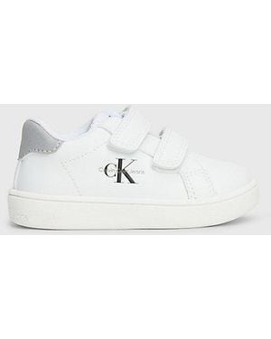 Calvin Klein Zapatillas con velcro para niños y bebés - Blanco