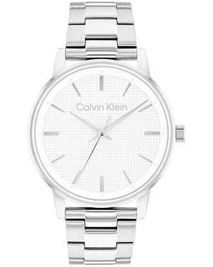Calvin Klein Armbandhorloge Met Getextureerde Wijzerplaat - Wit