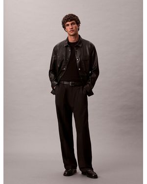 Calvin Klein Pantaloni A Gamba Larga Modello Idoneo Al Viaggio - Nero
