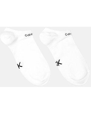 Calvin Klein 2 Pack Moisture Wick Performance Ankle Socks - Natural