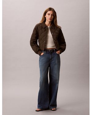 Calvin Klein Short Quilted Liner Jacket - Brown