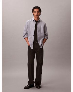 Calvin Klein Solid Classic Oxford Button-Down Shirt - Multicolour