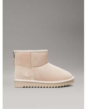 Calvin Klein Kids Suede Boots - Natural