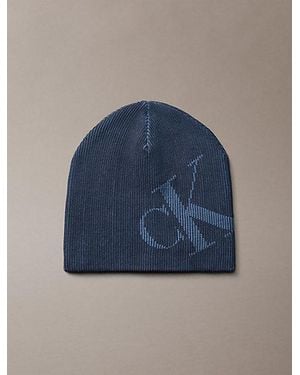 Calvin Klein Graphic Logo Scullcap Beanie - Blue