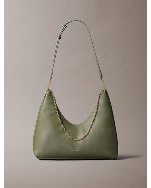Calvin Klein Pebbled Jewellery Chain Hobo Bag - Green