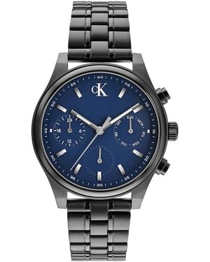 Calvin Klein Monogram Chronograph Bracelet Watch - Blue