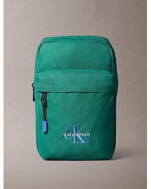 Calvin Klein Nylon Signature Logo Sling Bag - Green
