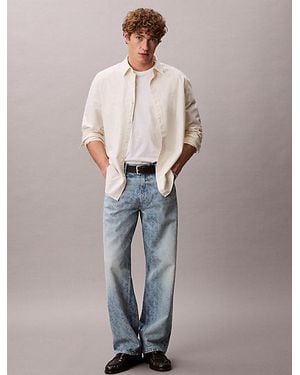 Calvin Klein Jeans 90S Straight Logo Jeans - Blue