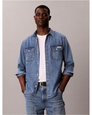 Calvin Klein Calvin Klein Utility Denim Workshirt - Blue