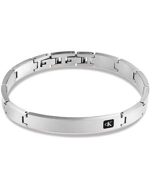 Calvin Klein Smooth Link Curved Bracelet - White