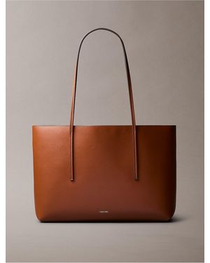 Calvin Klein Foil Logo Tote Bag - Brown
