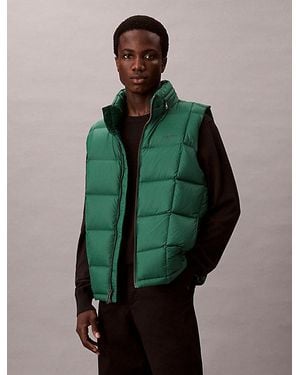 Calvin Klein Nylon Quilted Puffer Vest - Green