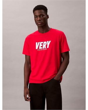 Calvin Klein Calvin Klein Very Graphic Relaxed T-Shirt - Red