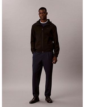 Calvin Klein Comfort Knit Tapered Trousers - Black