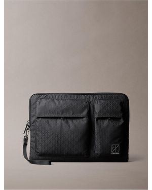 Calvin Klein Utility Emblem Laptop Sleeve - Gray