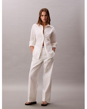 Calvin Klein Cotton Relaxed Trousers - Multicolour