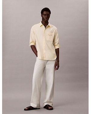 Calvin Klein Jeans Relaxed Oxford Cotton Shirt - Natural