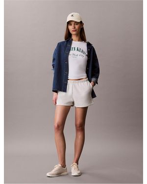 Calvin Klein Calvin Klein Archive Logo Fleece Shorts - Multicolor