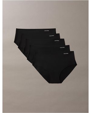 Calvin Klein Invisibles Microfiber Stretch 5-Pack Hipster - Black