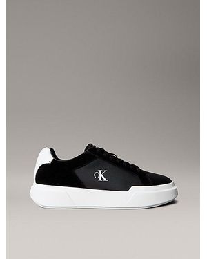 Calvin Klein Jeans Leather Durable Traction Nyc Trainers - Grey