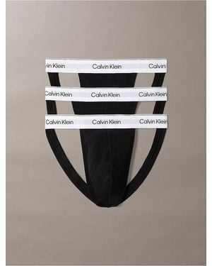 Calvin Klein Icon Cotton Stretch 3-Pack Jock Strap - Gray