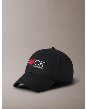Calvin Klein I Love Ck Graphic Twill Cap - Black