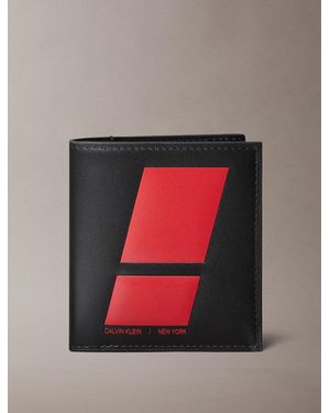 Calvin Klein Bold Graphic Slim Bifold Wallet - Grey