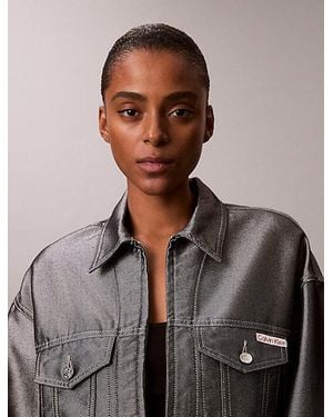 Calvin Klein Denim Bomberjack - Bruin