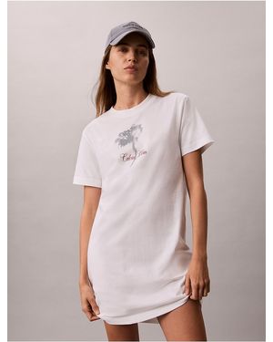 Calvin Klein Calvin Klein Floral Graphic Mini T-Shirt Dress - Multicolor