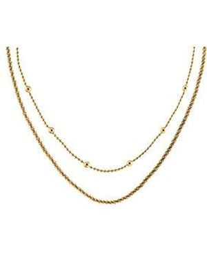 Calvin Klein Jeans 2 -Piece Layered Necklace Set - Metallic