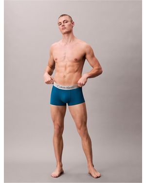 Calvin Klein Brushed Microfiber Stretch Low Rise Trunk - Blue