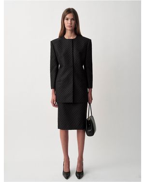 Calvin Klein Parker Collarless Blazer - Black