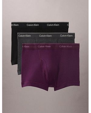 Calvin Klein 3 Pack Trunks Cotton Classics - Purple
