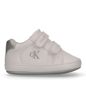 Calvin Klein Baby Metallic Velcro Trainers - White