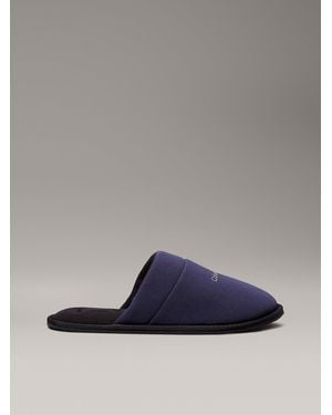 Calvin Klein Fleece Lined Slippers - Blue