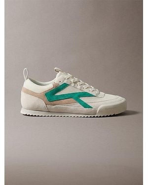 Calvin Klein Ck Kay Suede Runner Trainers - Metallic