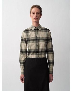 Calvin Klein Scarlett Plaid Button-Up Shirt - Grey