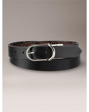 Calvin Klein Reversible Swivel Buckle Belt - Black
