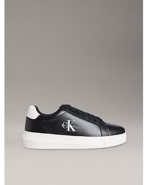 Calvin Klein Jeans Leather Trainers - Metallic