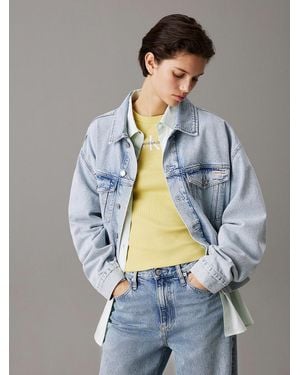 Calvin Klein Boxy Denim Jacket - Grey