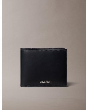 Calvin Klein Leather Rfid Slimfold Wallet - Black