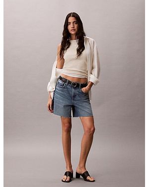 Calvin Klein Jeans Slim Waffle Racerback Top - Blue