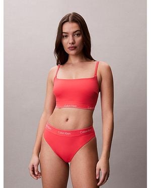 Calvin Klein Bralette Bikini Top Ck Icon - Red