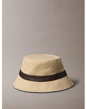 Calvin Klein Canvas Bucket Hat - Natural