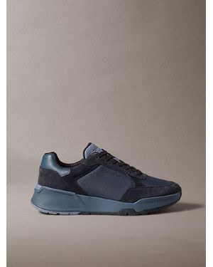 Calvin Klein Suede Chunky Dad Trainers - Blue