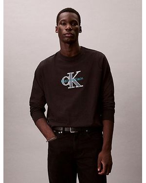 Calvin Klein Jeans Monologo Relaxed T-Shirt - Black